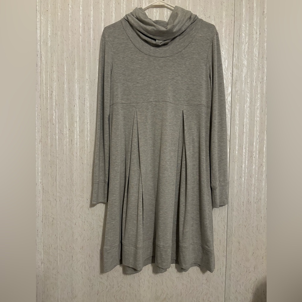 Wrapper Elegant Gray Long Sleeve Dress